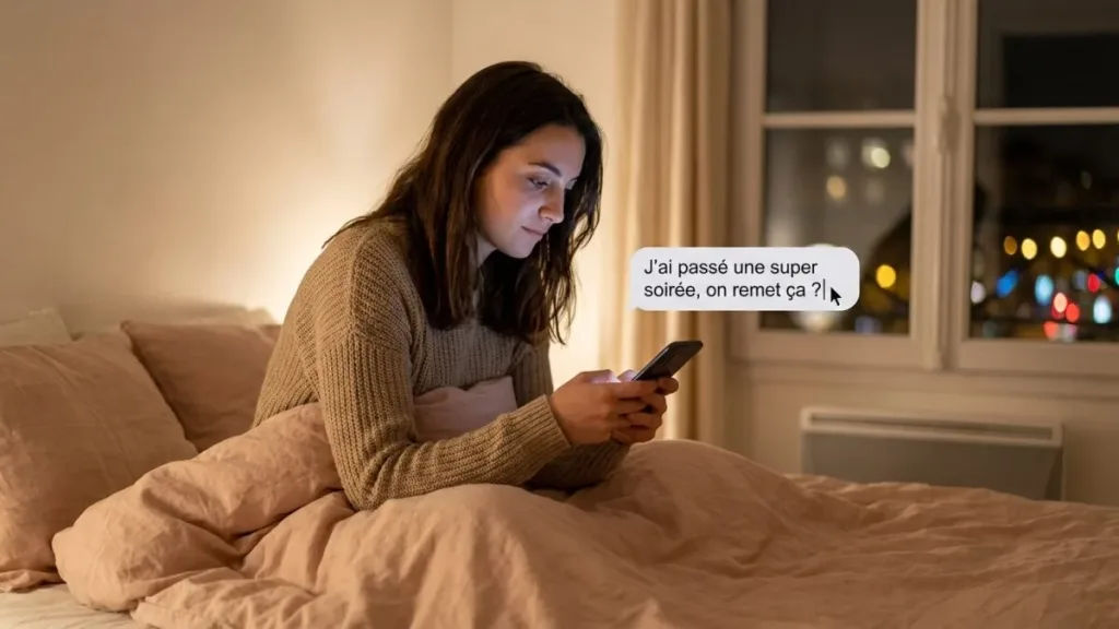 Illustration montrant l’importance du timing dans l’envoi d’un premier message sur un site de rencontre