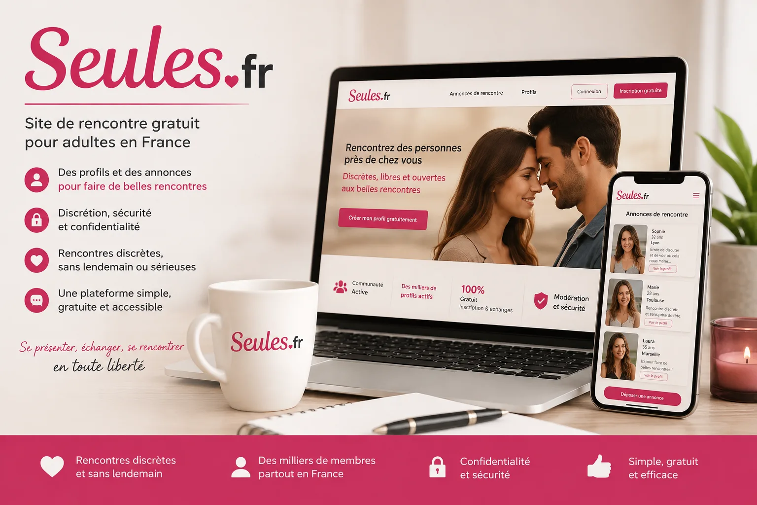 Seules.fr : qui sommes-nous ? 1 Site de rencontre gratuit pour adultes en France – Seules.fr